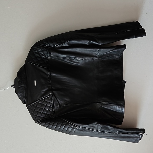 NWOT DKNY Moto Leather Jacket! - Picture 6 of 7